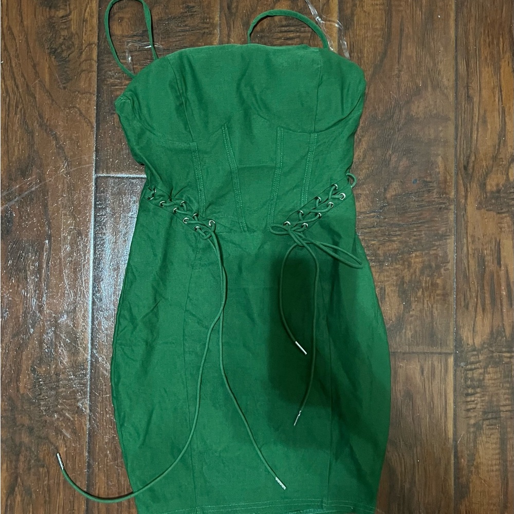 Fashion nova green mini dress
